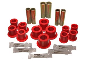 Ford F-150 Leaf Spring Bushing Set - Rear - Energy Suspension - Hyper-Flex Performance Polyurethane - Red - `97-`03 Ford F-150 Leaf Spring Bushing Set - Rear - Energy Suspension - Hyper-Flex Performance Polyurethane - Red - `97-`03